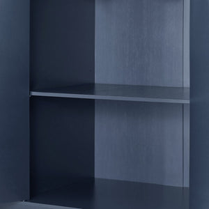 English Elm 53'' Kitchen Storage Islands with Drawers and Trash Can Storage, Modern Farmhouse Design, 53.2"W x 20.9"D x 38.0"H Navy Blue W1820P281266