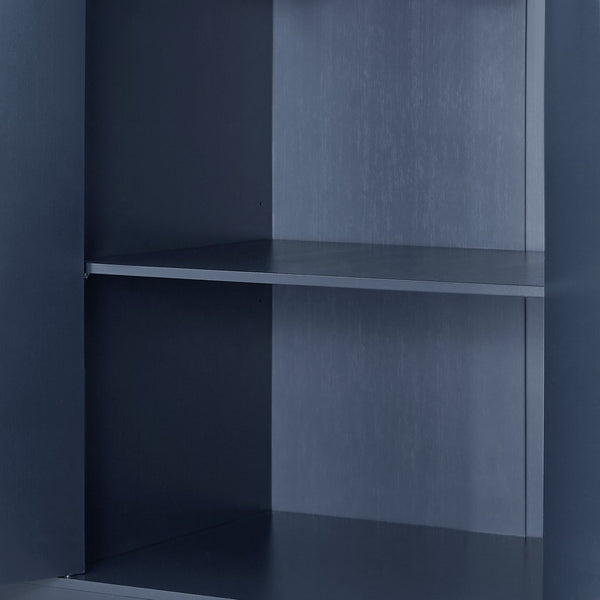 English Elm 53'' Kitchen Storage Islands with Drawers and Trash Can Storage, Modern Farmhouse Design, 53.2"W x 20.9"D x 38.0"H Navy Blue W1820P281266