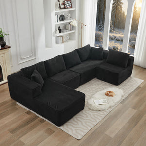 English Elm 106" Cloud Sectional Couch - Modular L-Shape With Left Chaise For Effortless Living Room Style W1143S00029