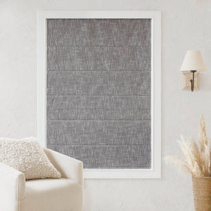 English Elm 1 Roman Shade 35x64" Total Blackout Cordless Polyester Roman Shade with Weighted Hem and Hardware Grey 6.29 L x 9.25 W x 8.07 H B035P319855