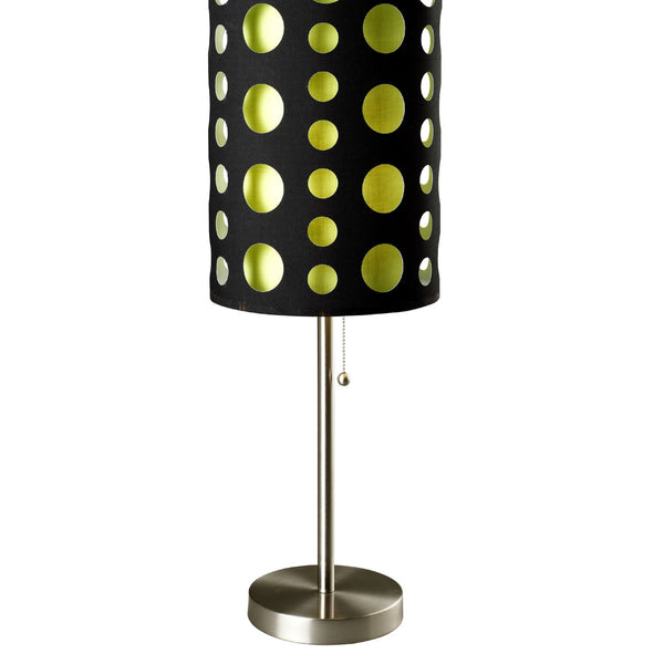 English Elm 33" Tall Metal Table Lamp - Retro Chic Design With Customizable Black & Green Shade For Every Room B072116055