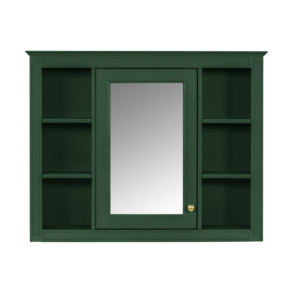 English Elm 36'' Modern Bathroom Vanity with Mirror Cabinet and Sink, Spacious Storage, Soft-Close Doors & Drawers Green SW000134AAF-3