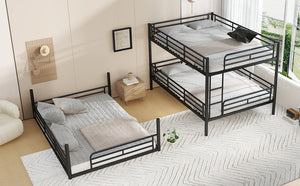 English Elm Twin Xl Solid Pine Loft Bed with Built-in Led Lighting and Storage Shelves Black W1580S00582