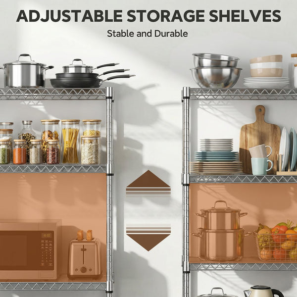 English Elm 5-shelf Heavy Duty Wire Rack Industrial Carbon Steel Garage Pantry Storage Unit W5386P445629