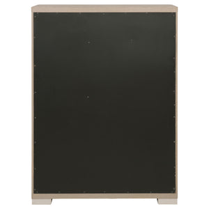 English Elm Mirador Tall Five Drawer Chest in Warm Elm Veneer for Contemporary Bedroom Storage B062P447746