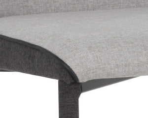 Sunpan Renee Modern Counter Stool in Armour Grey & Dark Slate - Sleek Design for Urban Dining Spaces