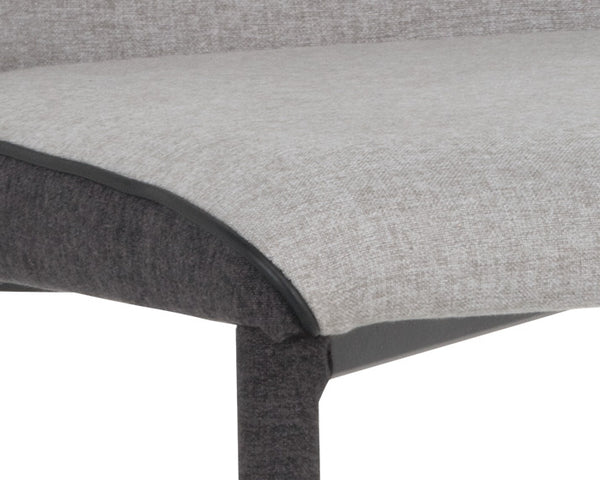 Sunpan Renee Modern Counter Stool in Armour Grey & Dark Slate - Sleek Design for Urban Dining Spaces