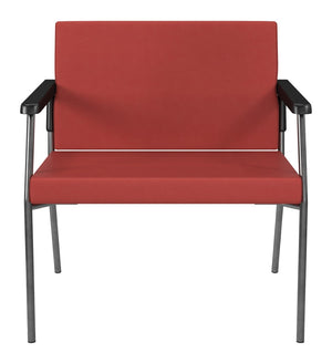 OSP Home Furnishings Bariatric Big and Tall Guest Chair with Reinforced Metal Frame for Waiting Rooms Lipstick BC9603-R100