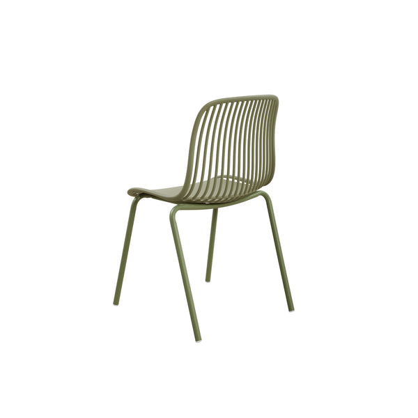 English Elm Eldred Outdoor Stackable Dining Chairs Set of 2 Uv Resistant Patio Seating Sage Green N776P390471G