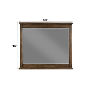 English Elm Franklin Walnut Four Piece Full Bedroom Suite with Headboard Dresser and Nightstand B2726P457620