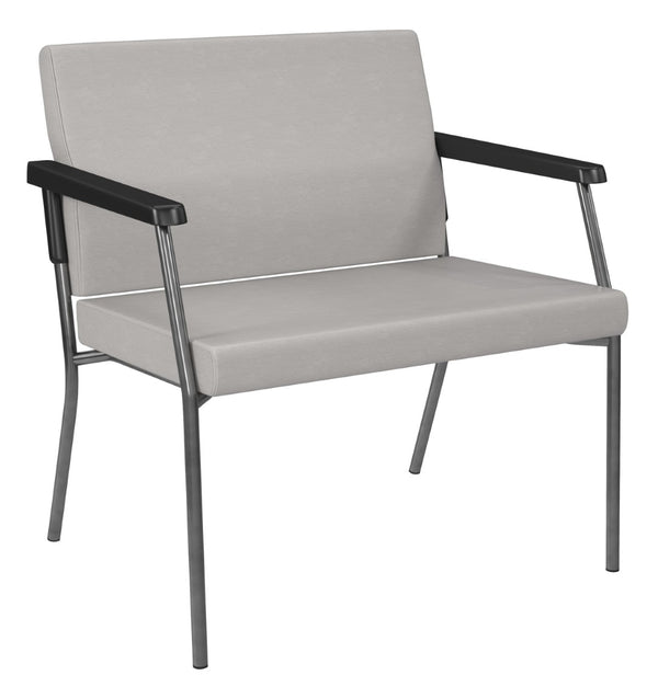 OSP Home Furnishings Bariatric Big Tall Guest Chair with Titanium Frame for Medical Waiting Rooms 500 Lb BC9603-K003