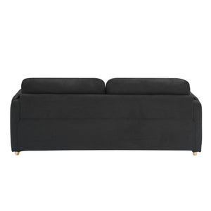 English Elm 79.50" Teddy Cotton-Linen Sofa With Sleek Metal Legs - Stylish Three-Seater For Modern Living Spaces W3356S00029