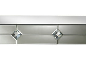 English Elm Hessa Glam Mirrored Console Table with Rhinestone Inlay for Entryway Decor B2726P446690