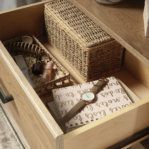 English Elm Night Stand - Rustic Brown Finish With Smart Storage, Compact Design & Easy Assembly For Any Space B356P367928