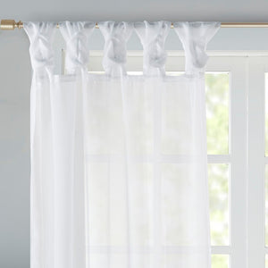 English Elm Twist Tab Voile Sheer Window Panels - Elegant Light-Diffusing Drapes For Privacy & Style, 84” Long B03598188-GIGA