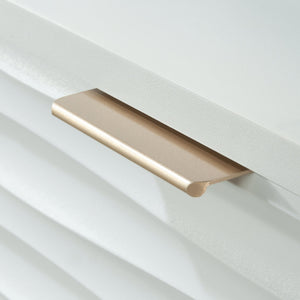 English Elm 4-Drawer Chest In Sleek White Finish With Gold-Tone Accents – Stylish Storage For Any Room! B356P402713