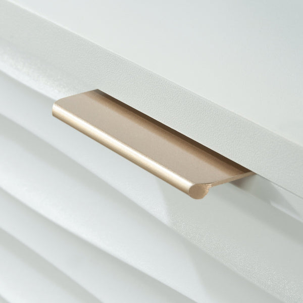 English Elm 4-Drawer Chest In Sleek White Finish With Gold-Tone Accents – Stylish Storage For Any Room! B356P402713