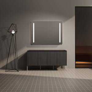 English Elm 60" Modern Freestanding Bathroom Vanity Cabinet with Soft-Close Doors, Ample Storage, KD Package Excluding Sink W1972P243180