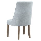 Martha Stewart Winfield Farm House Upholstered Dining chair Set of 2 MT108-0079 Light Blue