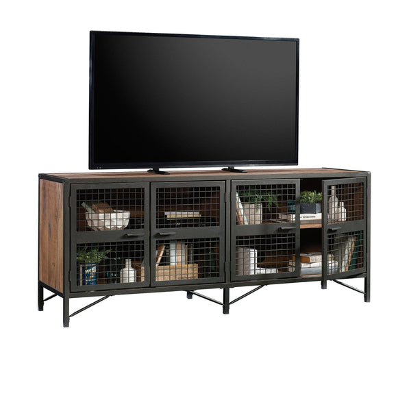 English Elm Credenza, Modern Industrial Media Console For Tvs Up To 60" With Stylish Brown Finish & Storage Solutions B356P402749