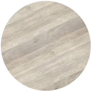 English Elm Elmbrook Round Mango Wood Coffee Table Low Profile Drum Design for Modern Living Rooms White B136P429102