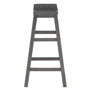 OSP Home Furnishings Tulsa 29" Saddle Stool - Set of 2 Grey
