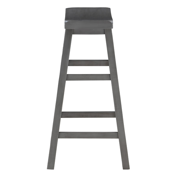 OSP Home Furnishings Tulsa 29" Saddle Stool - Set of 2 Grey