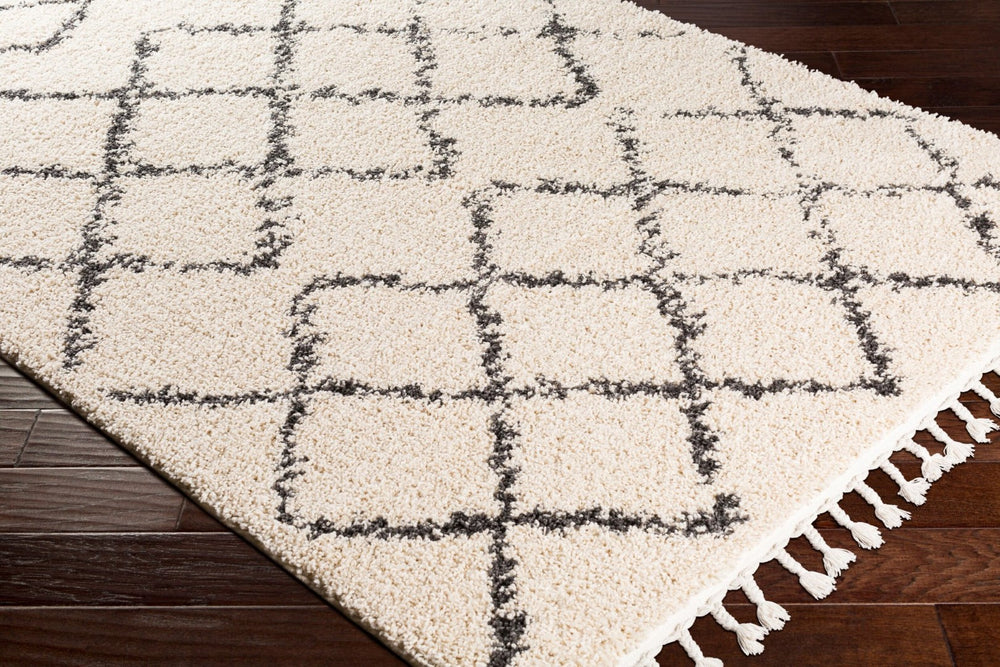 Livabliss Berber Shag Polypropylene Area Rug Moroccan Fringe Pile for Living Room Bedroom BBE2300-710SQ