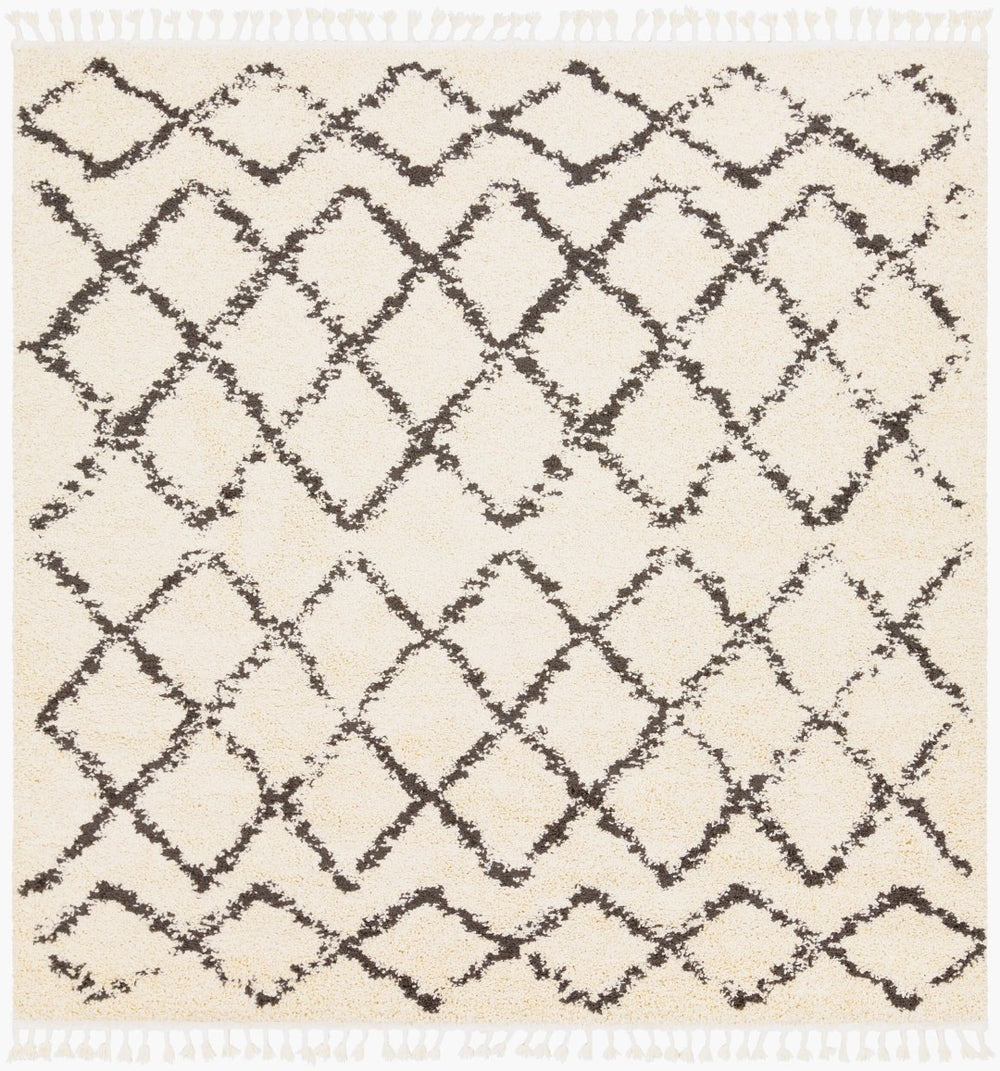 Livabliss Berber Shag Polypropylene Area Rug Moroccan Fringe Pile for Living Room Bedroom BBE2300-710SQ