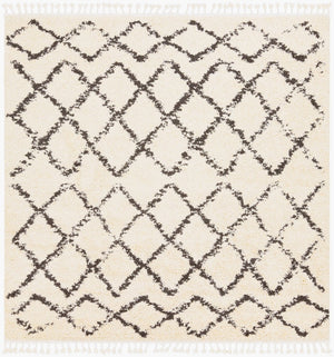 Livabliss Berber Shag Polypropylene Area Rug Moroccan Fringe Pile for Living Room Bedroom BBE2300-710SQ