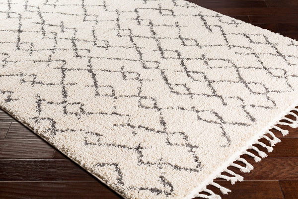 Livabliss Berber Shag Polypropylene Rug Moroccan Inspired Fringe Accent for Living Room Charcoal, Light 7'10" x 7'10" BBE2301-710SQ