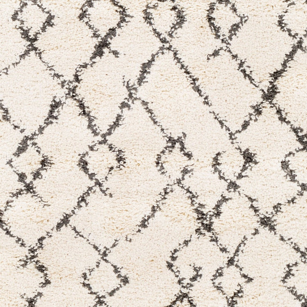 Livabliss Berber Shag Polypropylene Rug Moroccan Inspired Fringe Accent for Living Room Charcoal, Light 7'10" x 7'10" BBE2301-710SQ