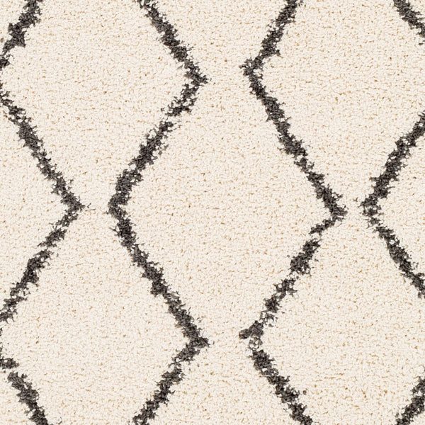Livabliss Berber Shag Polypropylene Rug with Fringe for Entryway or Bathroom Accent Charcoal, Light 2' x 2'11" BBE2303-23