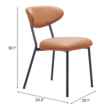 Rorun Dining Chair - Set of 2 Brown 110336 Zuo Modern