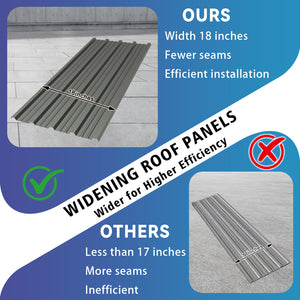 English Elm 10 Corrugated Galvanized Steel Roof Panels Weather Resistant Gazebo Pergola Cover W3213P431245