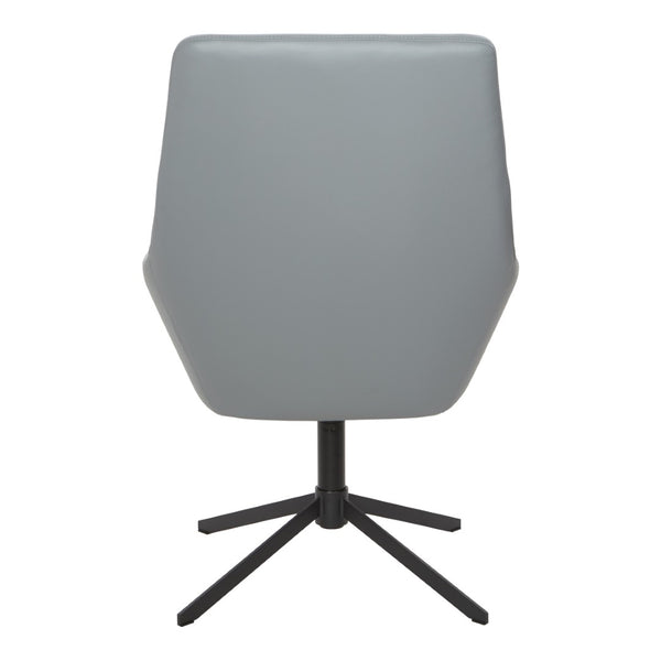 OSP Home Furnishings Modern Scoop Office Chair Faux Leather Padded Swivel Seat for Home or Conference Room FL80228B-U42
