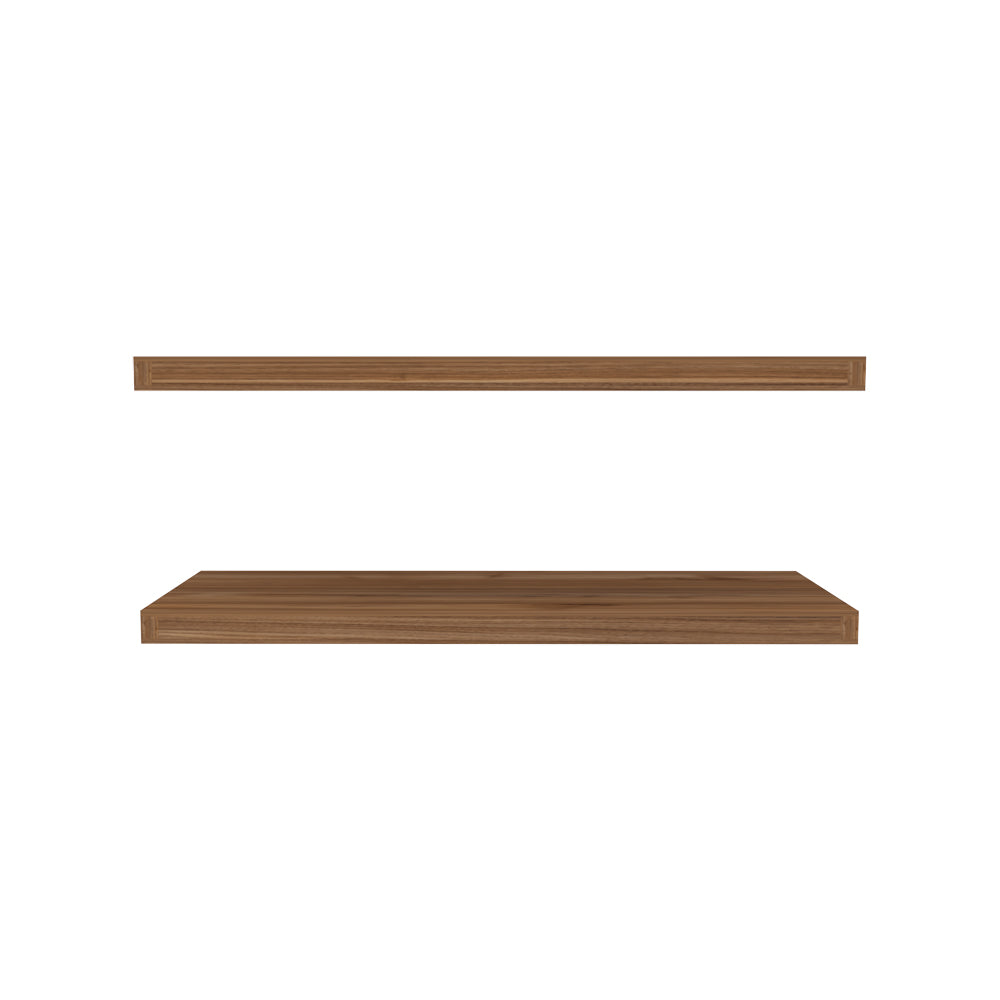 English Elm Floating Shelf Dallas Mahogany - Set of 2 Engineered Wood Wall Shelves 32" x 10.6" Sleek Space-Saving Decor B092P238706
