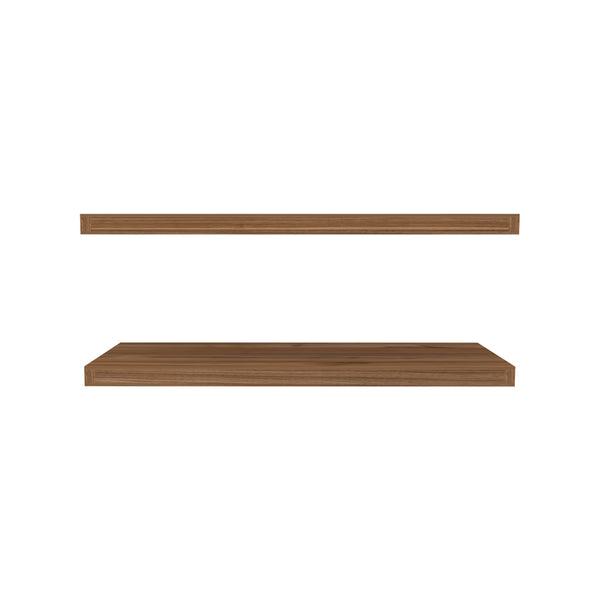 English Elm Floating Shelf Dallas Mahogany - Set of 2 Engineered Wood Wall Shelves 32" x 10.6" Sleek Space-Saving Decor B092P238706