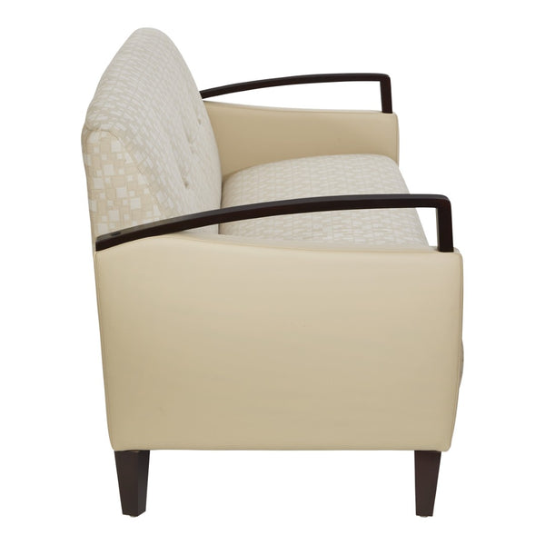 OSP Home Furnishings Main Street Two-tone Upholstered Accent Chair with Tapered Wood Legs for Modern Living Birch MST53-K106/R104