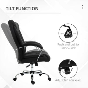 English Elm Vinsetto High Back Office Chair With Lumbar Support, Adjustable Height, & Modern Style For Comfort W2225P217518-GIGA