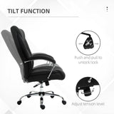 English Elm Vinsetto High Back Home Office Chair, Computer Desk Chair With Lumbar Back Support and Adjustable Height, Black