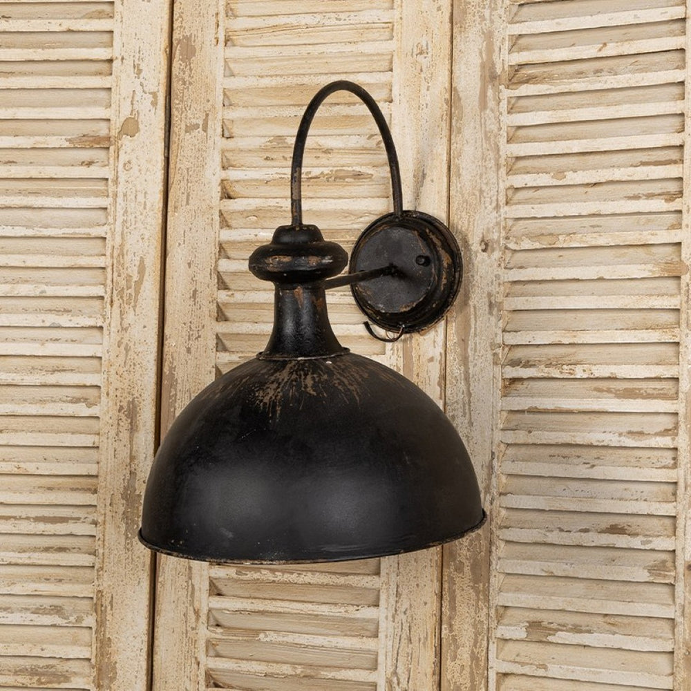 English Elm Vintage Wall Sconce: Timeless Black Metal Lighting For Elegant Décor, Perfect Gift For Any Occasion W2946P243900-GIGA