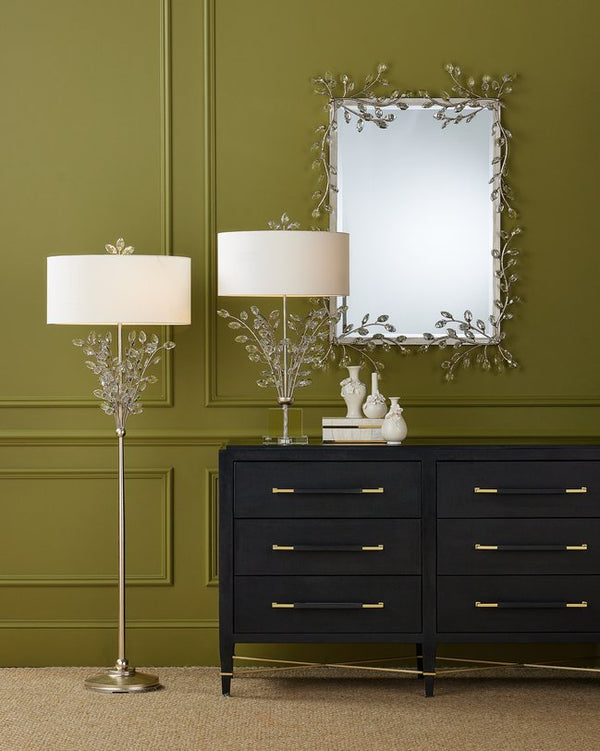 Currey & Company Verona Black Six-drawer Chest: Elegant Mahogany Design With Glamorous Champagne Accents And Luxury Touches Black Lacquered Linen ,Mahogany ,Engineered Wood ,Metal ,Faux Velvet 3000-0332-currey-company