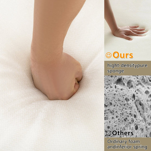 English Elm Stylish White Chenille 2-Seater Sofa With Hidden Storage, Ergonomic Design For Small Spaces W714S01034-GIGA