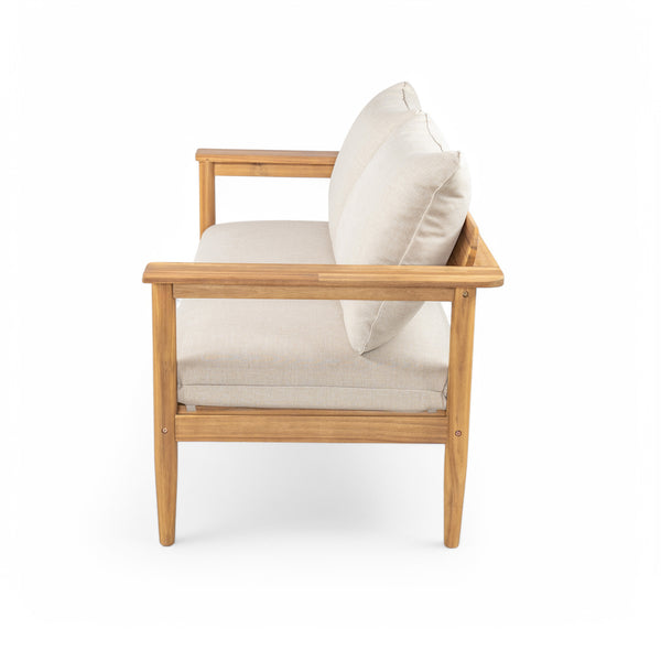 English Elm Christopher Knight Home® - Terassi Cozy Acacia Wood Loveseat For Two - Stylish Outdoor Seating With Plush Cushions & Durability N775P248814T