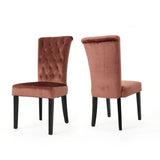 Christopher Knight Home® - Noble House - Venetian Tufted Blush velvet Dining Chair