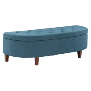 OSP Home Furnishings Jaycee Storage Bench Blue