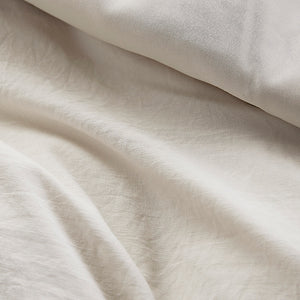 JLA Home Comfort Spaces - Soft Soft Washed Pleated Duvet Cover Set with OEKO-TEX, Ultra-Soft Microfiber, Breathable All-Season Comfort Neutral AM12-0038