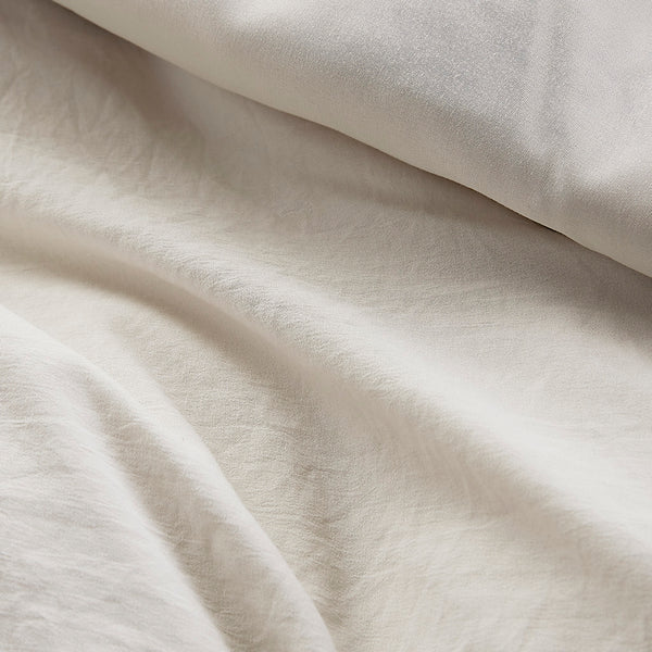 JLA Home Comfort Spaces - Soft Soft Washed Pleated Duvet Cover Set with OEKO-TEX, Ultra-Soft Microfiber, Breathable All-Season Comfort Neutral AM12-0038