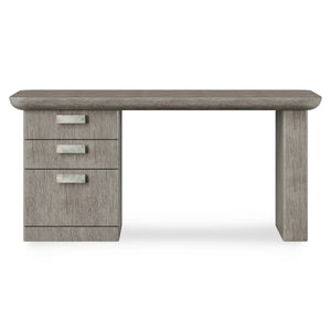 Bernhardt Bernhardt Monolith Desk With Wirebrushed Oak Puma Finish, 3 Drawers, Rustic-Modern Sculptural Design 343510